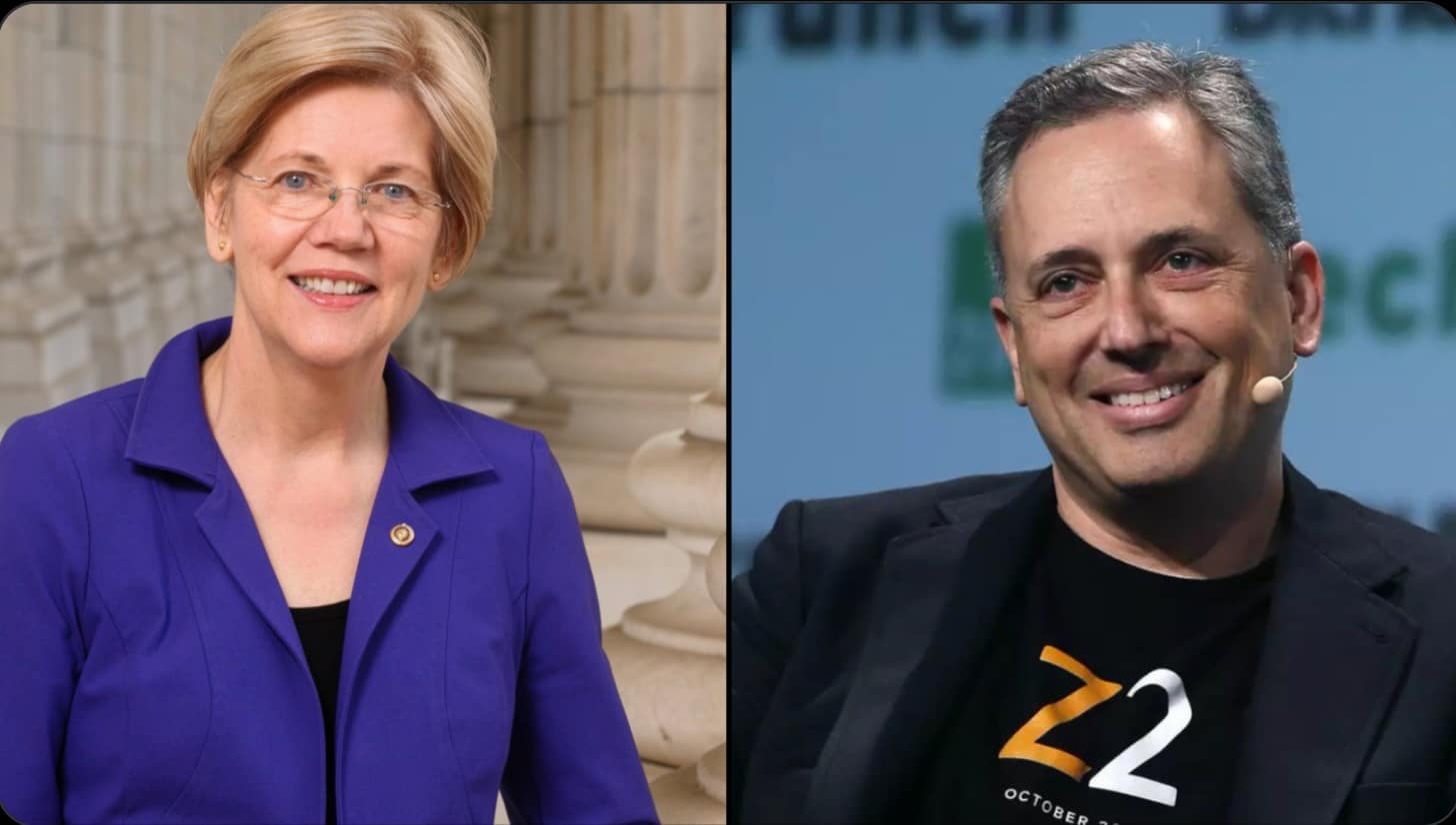 Elizabeth Warren Questions Trump's Crypto Advisor About Potential Conflicts of Interest