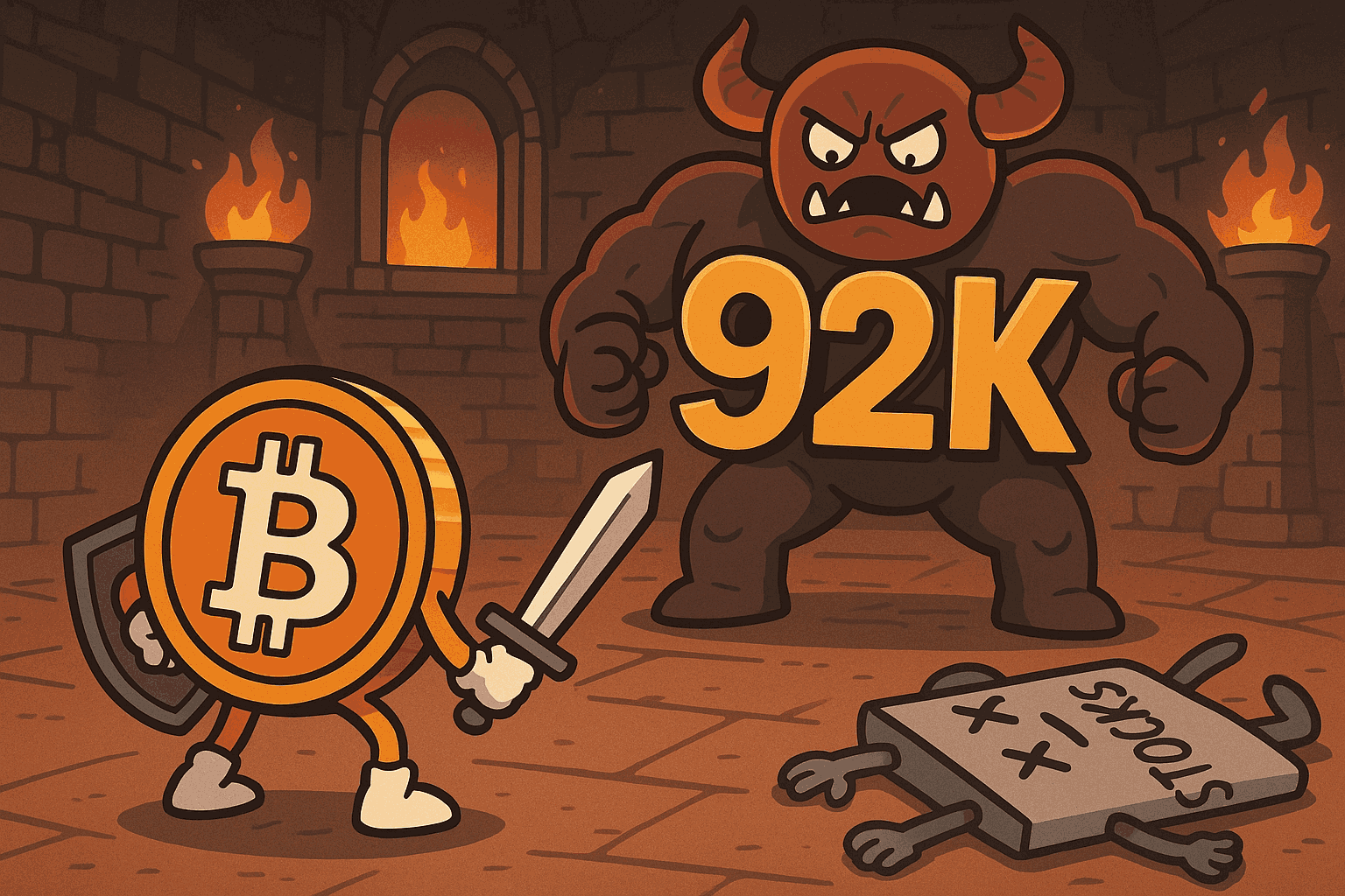 Bitcoin Rises as Global Stocks Fall: Will It Reach $92K?