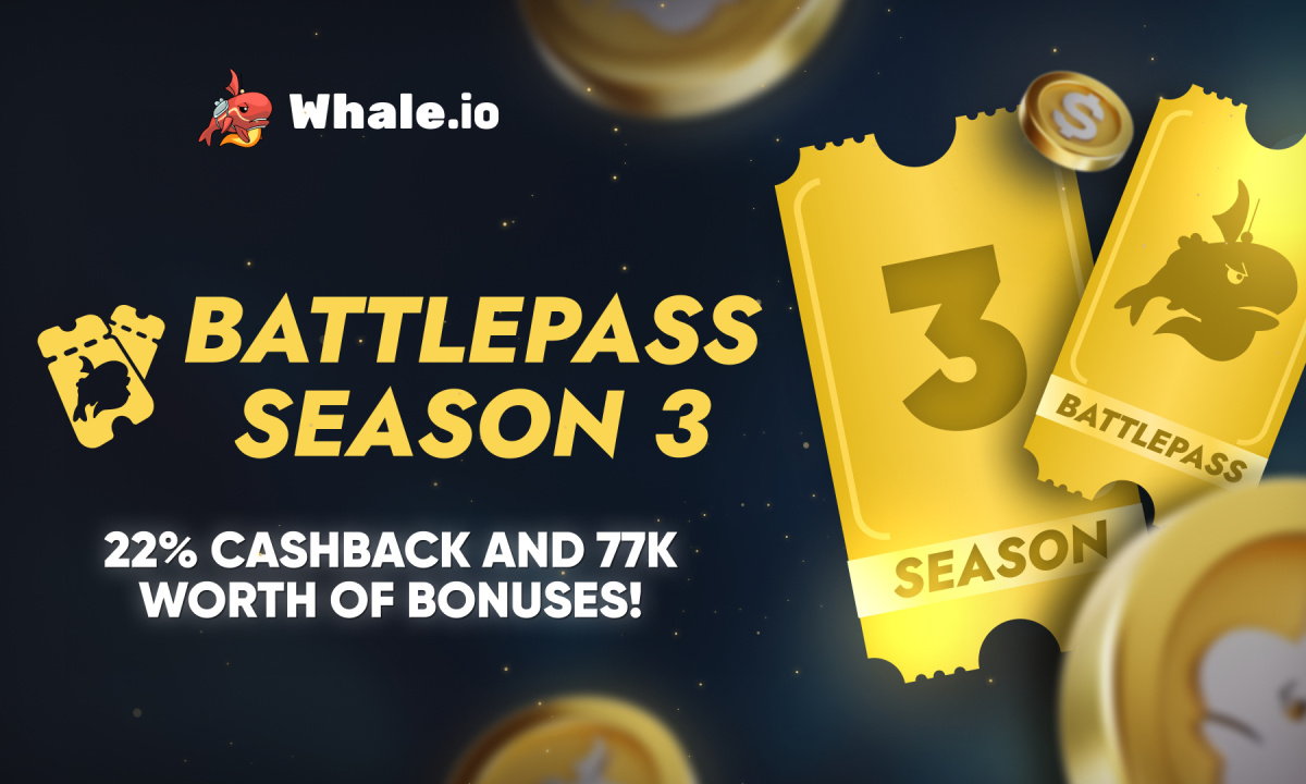 Whale.io Unveils Season 3 of Battlepass, Offering $77,000 in Rewards