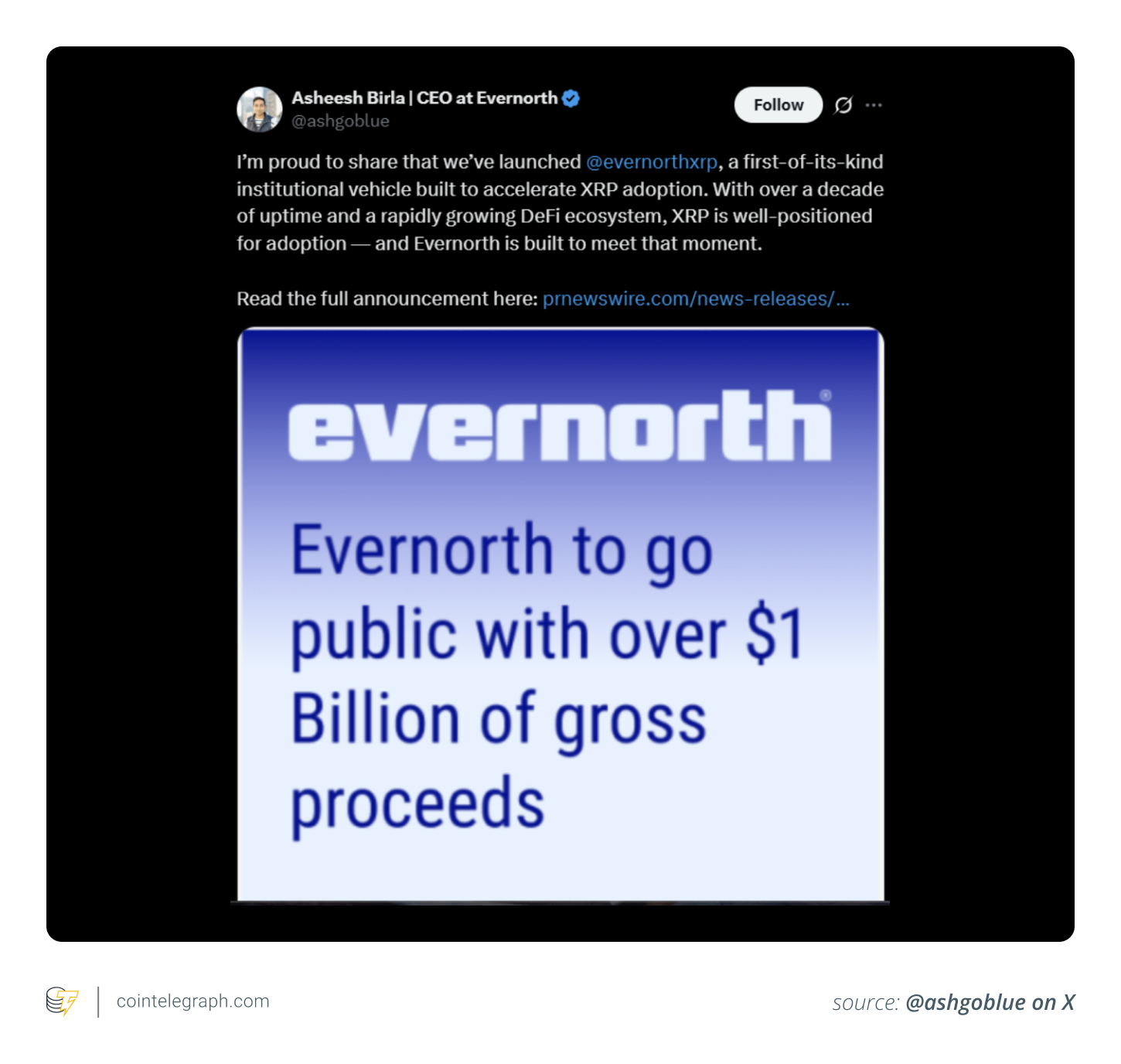 Evernorth's Bold Vision for XRP as a $1B Corporate Asset