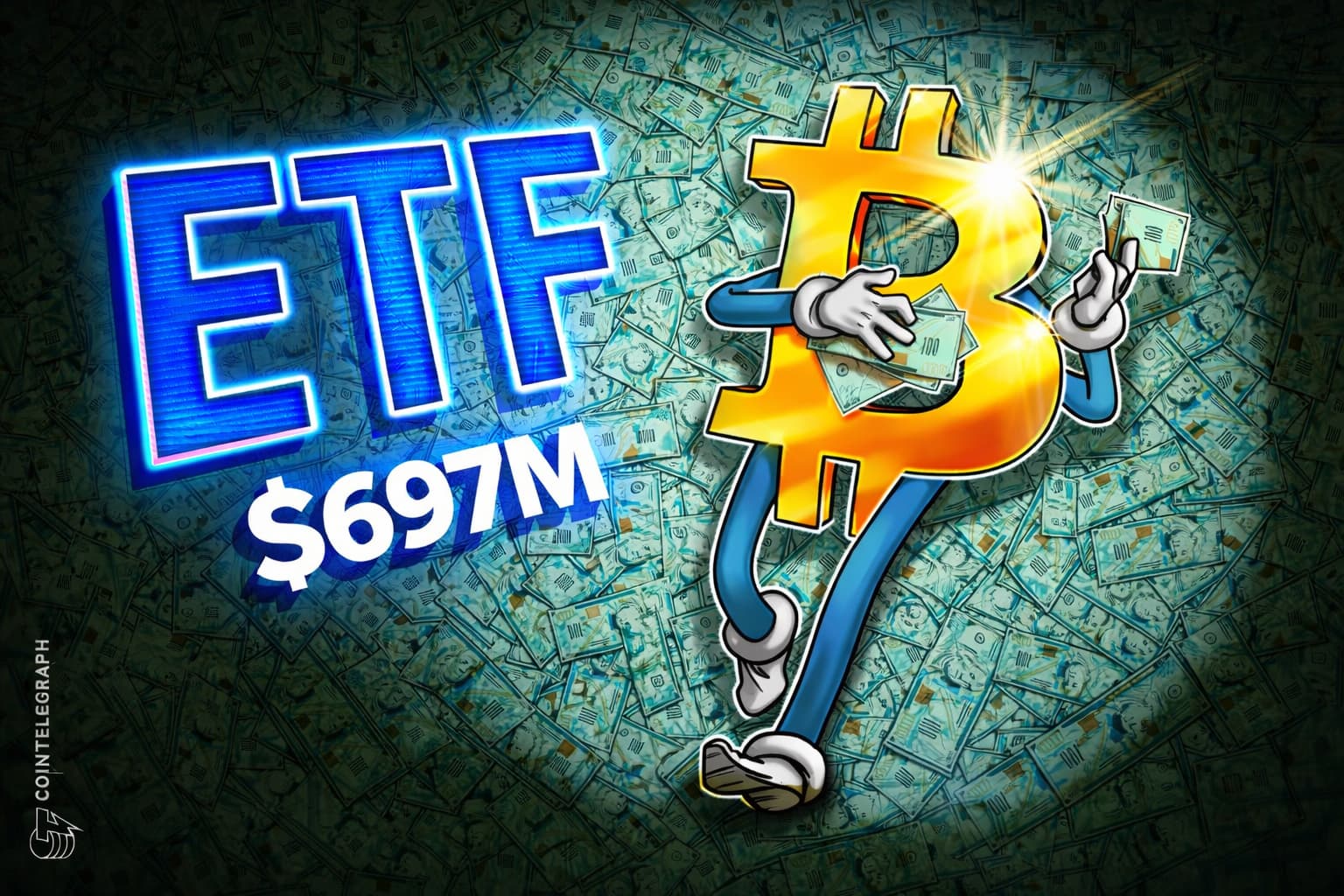 Bitcoin ETFs Surge with $697 Million in Inflows on Second Day of 2026