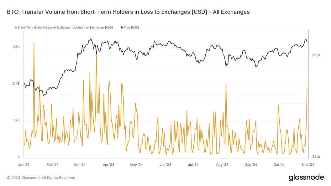 Bitcoin Plummets, Causing Short-Term Holders to Sell Off