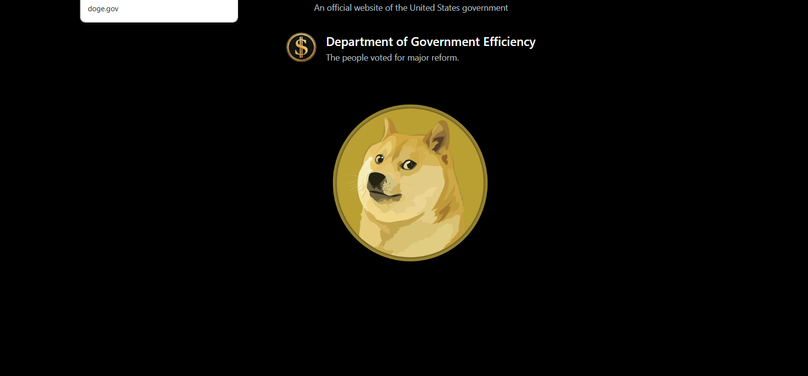 New U.S. Department of Government Efficiency Embraces Dogecoin Symbol