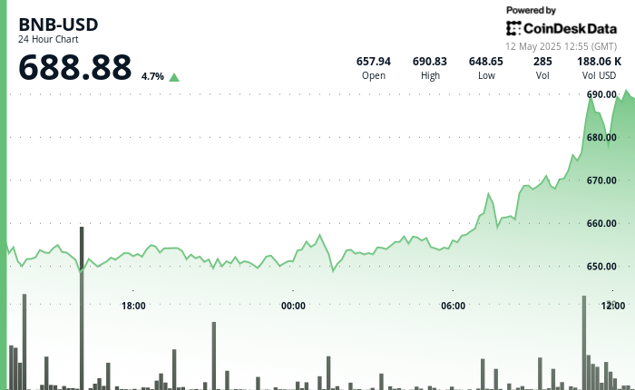BNB Price Climbs Nearly 5% Signaling Institutional Buying Activity