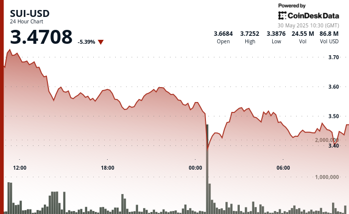 SUI Drops 9% Following a Sudden Market Plunge