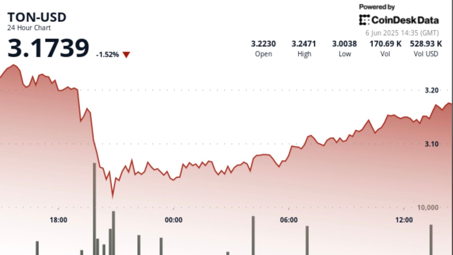 TON Sees Resilience at $3.00 Mark Amid Market Fluctuations