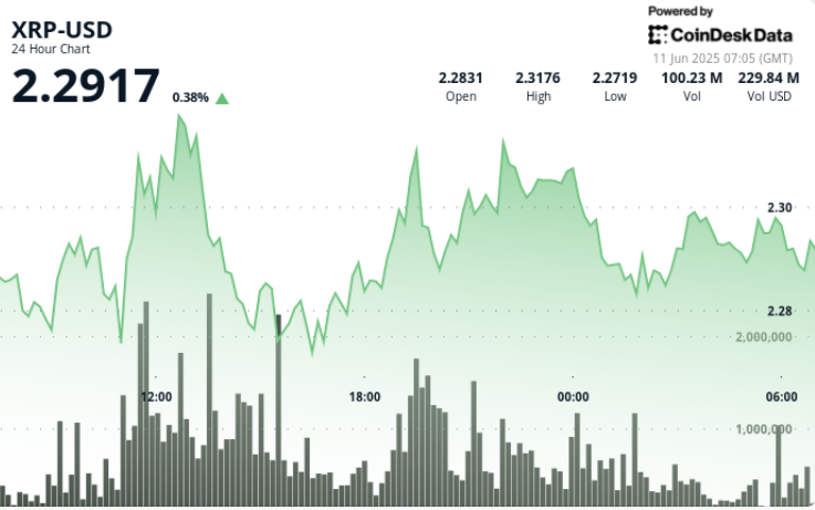 XRP Holds Steady Around $2.28 Following Regulatory Gains for Ripple and XRPL