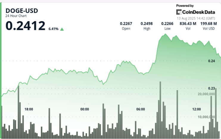 DOGE Surges 7% as Technical Signals Indicate Potential Rise to 30 Cents