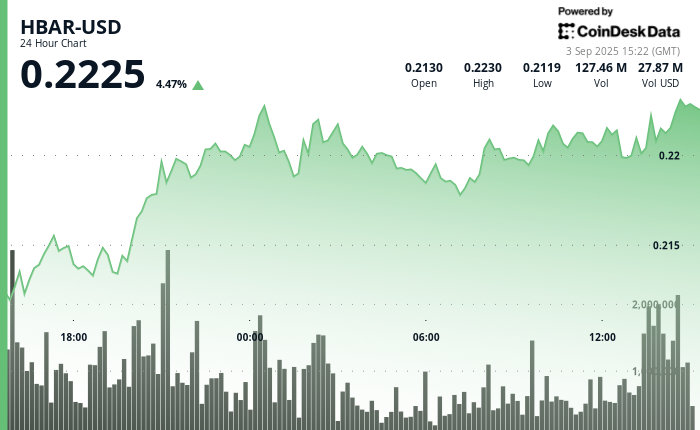 HBAR Gains 3% as Trading Volume Indicates Strong Breakout Potential