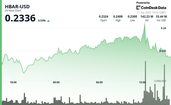 HBAR Sees 5% Upsurge Despite Market Fluctuations